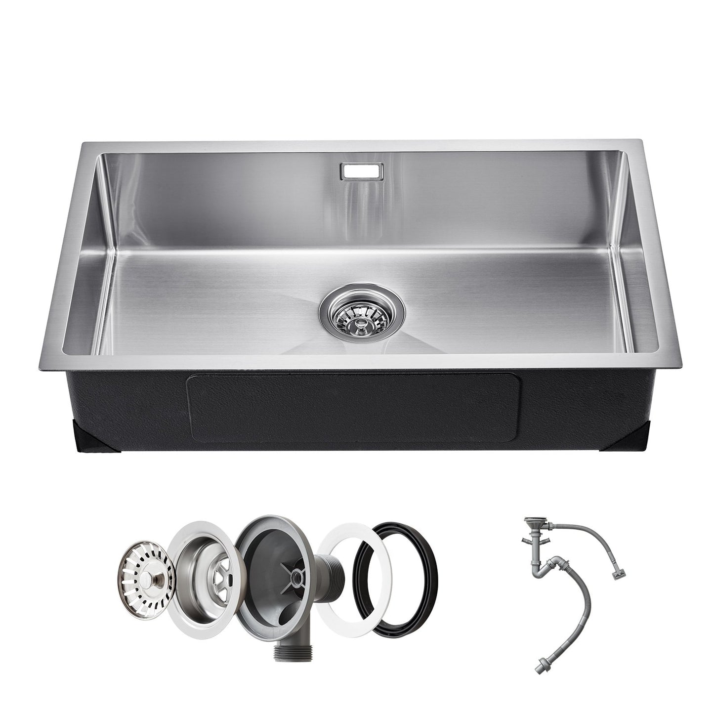76cm Sink Undermount Single Bowl Drop-In Basin Stainless Steel Bar