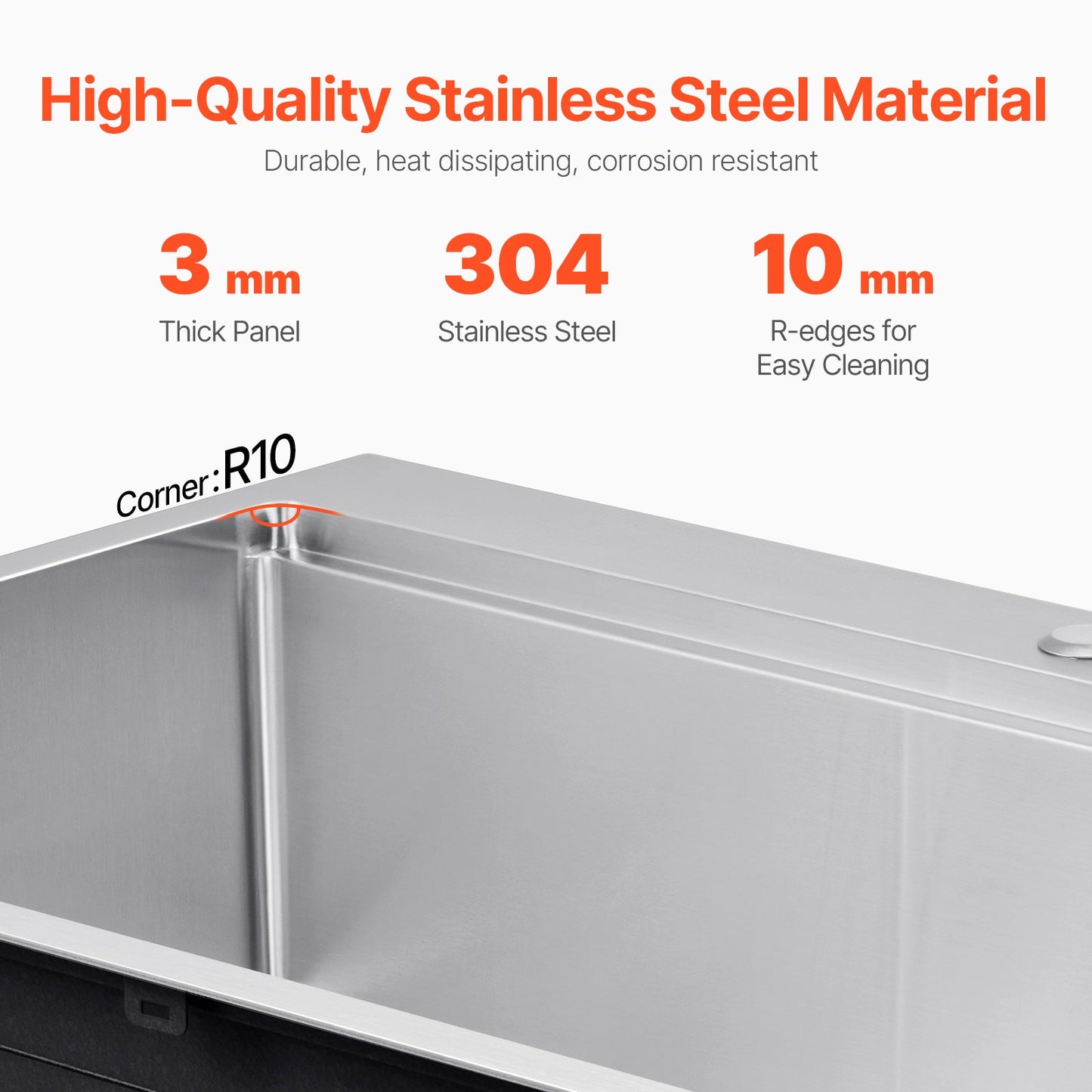 30 inch Kitchen Sink Workstation, 304 Stainless Steel Top Mount Sinks, Drop-In Single Bowl Farmhouse Basin with Ledge & Multiple Accessories, Household Dishwasher Sink for RV, Prep Kitchen, Bar