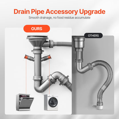 40 cm Diskbänk Top Mount Single Bowl Drop-In Basin Rostfri stålstång