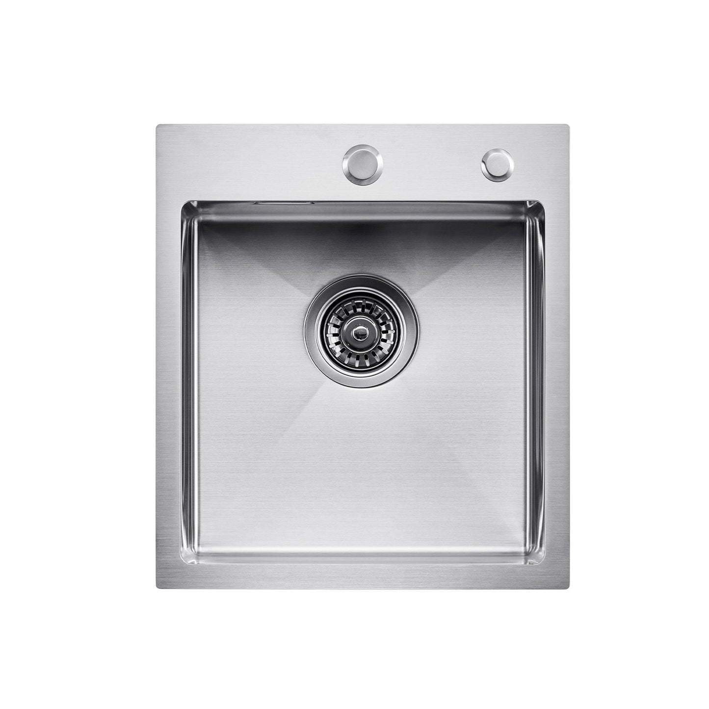 40 cm Diskbänk Top Mount Single Bowl Drop-In Basin Rostfri stålstång