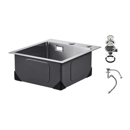 40 cm Diskbänk Top Mount Single Bowl Drop-In Basin Rostfri stålstång