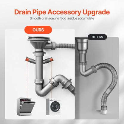 55cm Sink Topmount Single Bowl Drop-In Basin Stainless Steel Black | EU