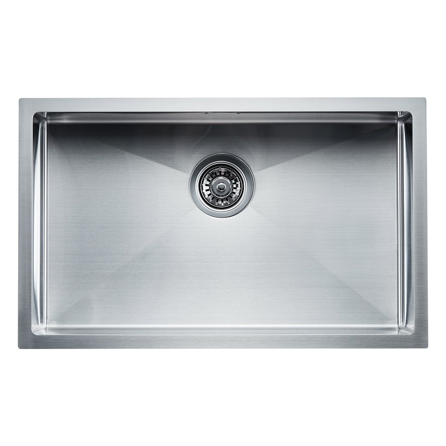 70cm Kitchen Sink Undermount Single Bowl Drop-In Basin Stainless Steel Bar