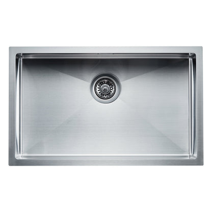 70cm Kitchen Sink Undermount Single Bowl Drop-In Basin Stainless Steel Bar