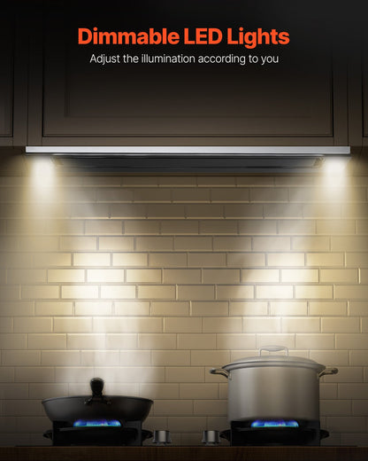 Range Hood Insert, 30 Inch Built-in Kitchen Vent Hood, 800CFM Stainless Steel Stove Hood, with Gesture & Touch Control, LED Light, Baffle Filters, 4-Speed Exhaust Fan, Ducted/Ductless Convertible