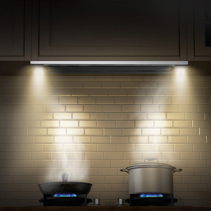 Range Hood Insert, 30 Inch Built-in Kitchen Vent Hood, 800CFM Stainless Steel Stove Hood, with Gesture & Touch Control, LED Light, Baffle Filters, 4-Speed Exhaust Fan, Ducted/Ductless Convertible