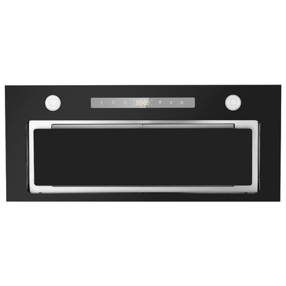 Range Hood Insert, 30 Inch Built-in Kitchen Vent Hood, 800CFM Stainless Steel Stove Hood, with Gesture & Touch Control, LED Light, Baffle Filters, 4-Speed Exhaust Fan, Ducted/Ductless Convertible