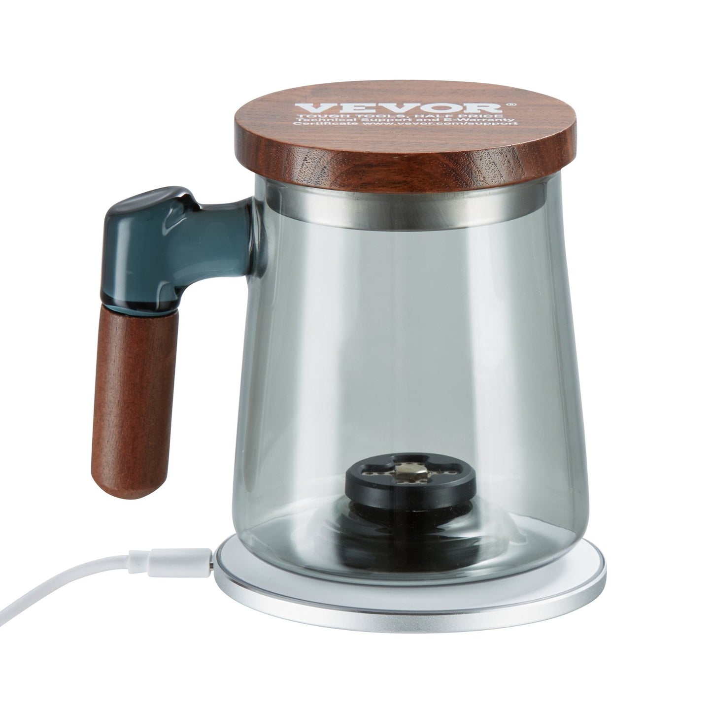 Hydrogen Water Cup, 400 ml / 14,1 oz Hydrogen Generator, SPE Technology Portable Hydrogen Water Ionizer Machine med trådlös laddningsbas, väterik vattenflaska Glas Health Cup