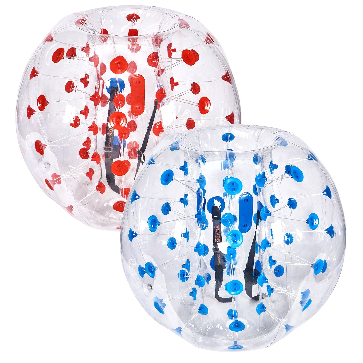 Uppblåsbara Bumper Balls 2-pack, 4FT/1,2M Body Sumo Zorb Balls för tonåring, 0,8 mm tjocka PVC Human Hamster Bubble Balls för utomhusspel för lagspel, Bumper Bopper Leksaker för trädgård, trädgård, park