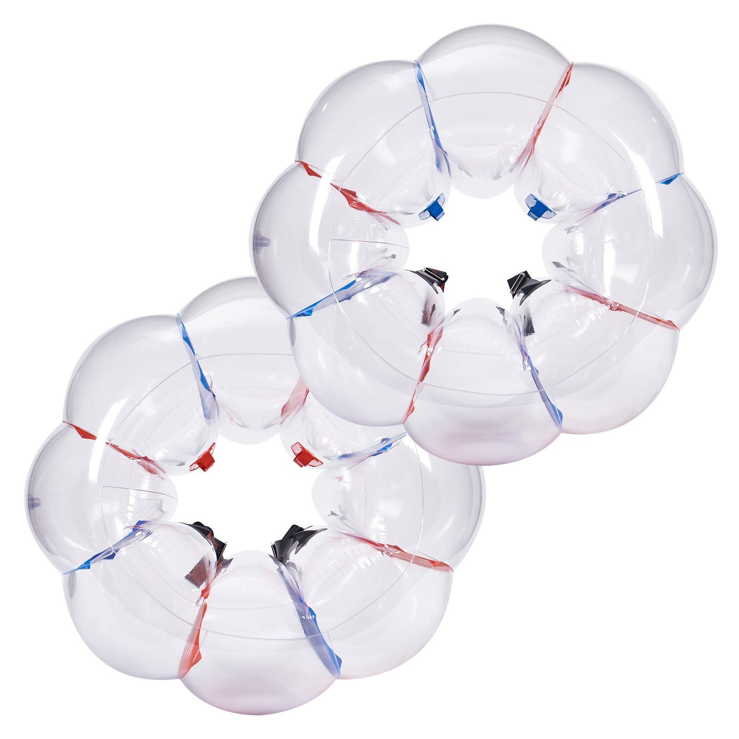 Aufblasbare Bumper Balls, 2er-Pack, 1,2 m lange Body Sumo Zorb-Bälle für Kinder und Jugendliche, langlebige PVC-Bubble-Bälle in Form menschlicher Hamster für Teamspiele im Freien, Bumper-Bopper-Spielzeug für Spielplatz, Garten, Park