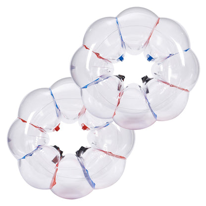 Aufblasbare Bumper Balls, 2er-Pack, 1,2 m lange Body Sumo Zorb-Bälle für Kinder und Jugendliche, langlebige PVC-Bubble-Bälle in Form menschlicher Hamster für Teamspiele im Freien, Bumper-Bopper-Spielzeug für Spielplatz, Garten, Park