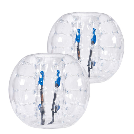 Uppblåsbara Bumper Balls 2-pack, 4FT/1,2M Body Sumo Zorb Balls för tonåring, 0,8 mm tjocka PVC Human Hamster Bubble Balls för utomhusspel för lagspel, Bumper Bopper Leksaker för trädgård, trädgård, park