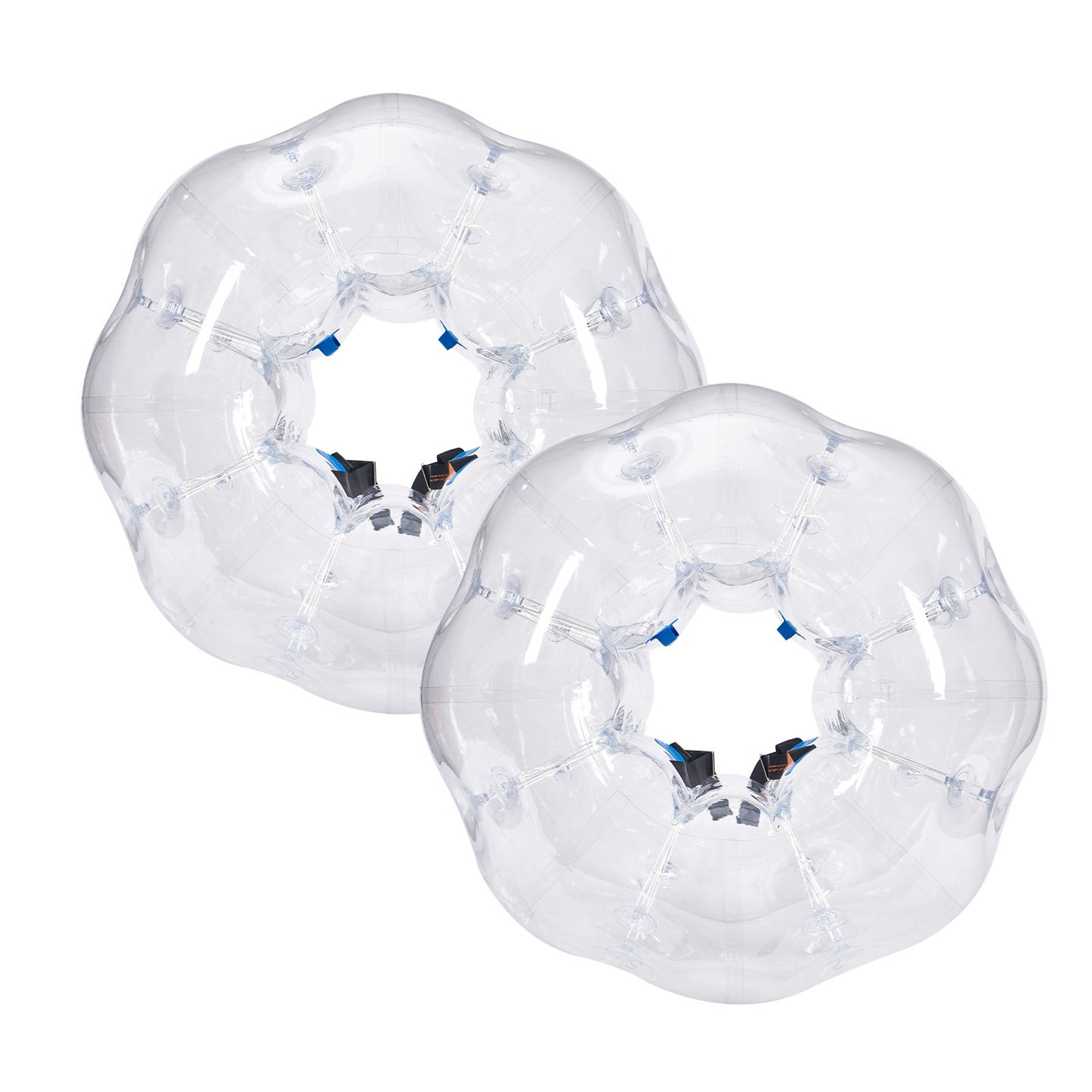Aufblasbare Bumper Balls, 2er-Pack, 1,2 m lange Body Sumo Zorb-Bälle für Teenager, 0,8 mm dicke PVC-Bubble-Bälle für menschliche Hamster für Teamspiele im Freien, Bumper-Bopper-Spielzeug für Garten, Hof, Park