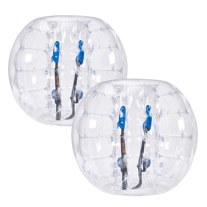 Aufblasbare Bumper Balls, 2er-Pack, 1,2 m lange Body Sumo Zorb-Bälle für Teenager, 0,8 mm dicke PVC-Bubble-Bälle für menschliche Hamster für Teamspiele im Freien, Bumper-Bopper-Spielzeug für Garten, Hof, Park