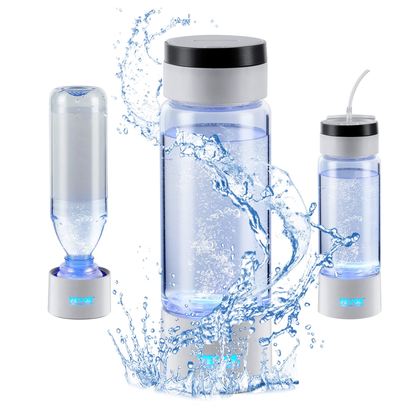 Hydrogen Water Bottle Generator, 380 ml / 13,4 oz Kapacitet Bärbar Hydrogen Water Maker, SPE Technology Hydrogen Rich Water Ionizer Machine med Nasal Inhalationsslang och självrengörande