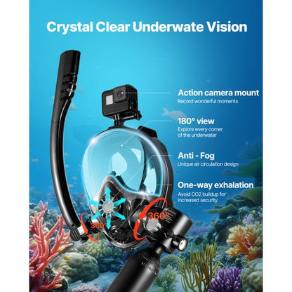 0.5 L Scuba Tank 32.81 ft Diving Depth Lung Tank Kit with Snorkel Mask | EU