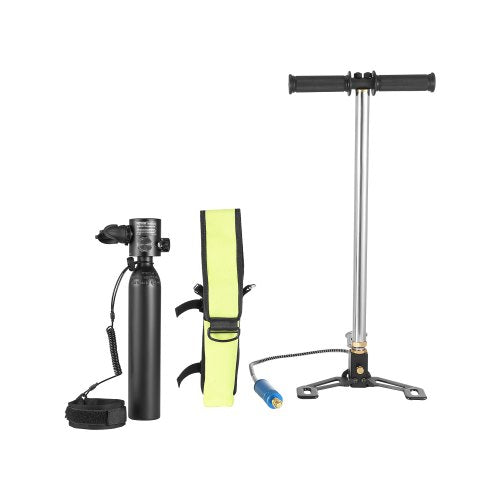 0.5L Scuba Tank 98.43ft Diving Depth Refillable Snorkel Air Tank with Pump | EU