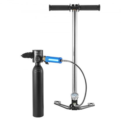 0.5L Scuba Tank 98.43ft Diving Depth Refillable Snorkel Air Tank with Pump | EU