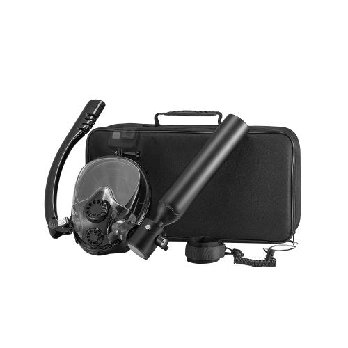 Scuba Tank, 0.5L Portable Scuba Diving Tank, Diving Oxygen Cylinder Supports 5-10 Minutes Underwater Breathing, 98.43 ft Diving Depth, Lung Tank Kit with Snorkel Mask for Underwater Exploration