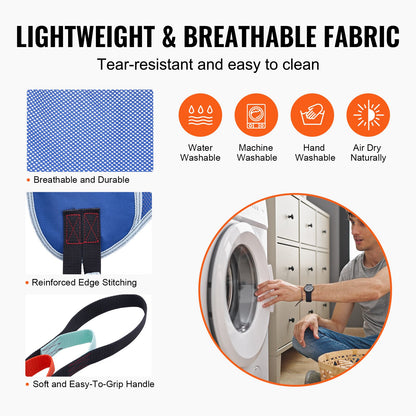 Full Body Patient Lift Sling & Commode Opening, Patient Lift Medical Sling for Safe Bathing, Toileting, Polyester Patient Aid Commode Sling for Elderly Disabled Bedridden, 600LBS (Large Size)