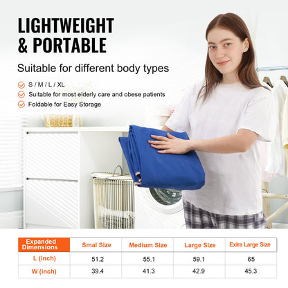 Universal Full Body Patient Lift Sling - Medium, Patient Lift Medical Sling for Easy Transfer and Bathing, Polyester Patient Aid Transfer Sling for Elderly, Disabled, Bedridden, 600LBS Capacity