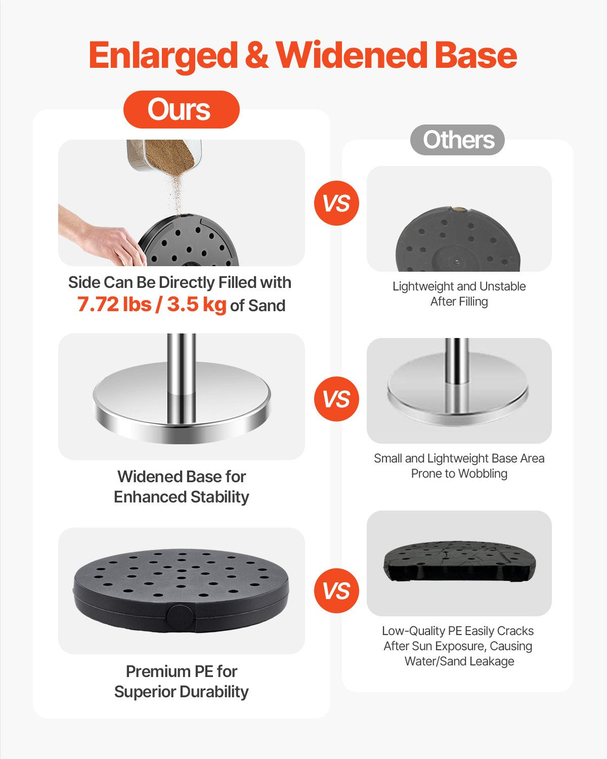 4 Stück silberner Stehpfosten, 2 rote Samtseile, Sandinjektion, hohler Sockel