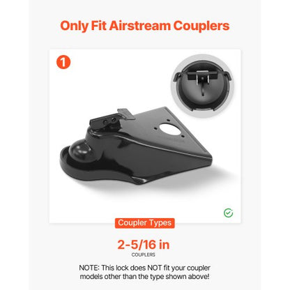 Anhängerkupplungsschloss, passend für 2-5/16 Zoll-Kupplungen, Hochleistungs-Kupplungsschloss | EU