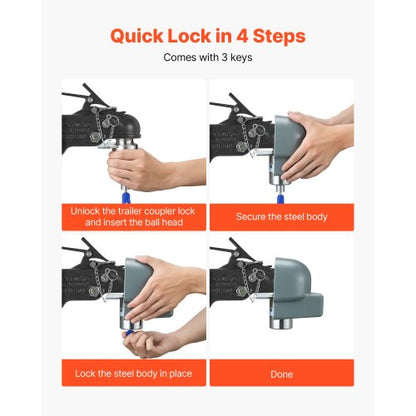 släpvagnslås passar 2-5/16 tum gjutna/bulldog släpvagnskopplingar dragkroklås |  EU