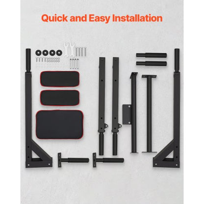 Multifunktionell Pull Up Bar Väggmonterad Chin Up Bar Dip Station Hemmagym