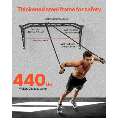 Pull Up Bar Multi Grip Väggmonterad Chin Up Bars Robust Hemmagym