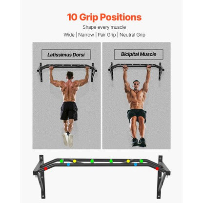 Pull Up Bar Multi Grip Väggmonterad Chin Up Bars Robust Hemmagym