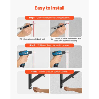 Pull Up Bar Multi Grip Väggmonterad Chin Up Bars Robust Hemmagym