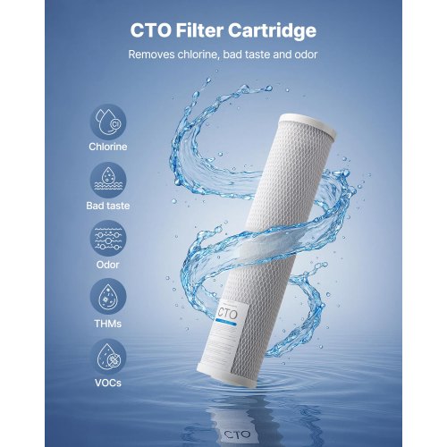 Wasserfilterkartusche für das ganze Haus, 4,5 x 20 Zoll, CTO Carbon, 2er-Pack