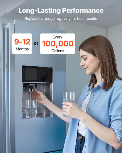 Whole House Water Filter Replacement Cartridge, 4.5" x 20" Iron & Manganese Reducing Replacement Filter for 3-Stage Whole Home Water Filtration System, Reduce Chlorine, Bad Taste, Odor