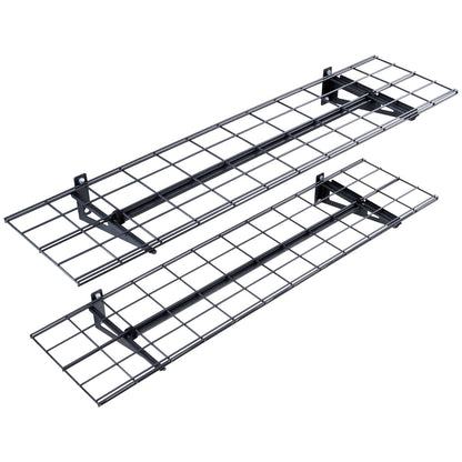 Garage Storage Shelves, 2-Pack, 4 x 1 ft Heavy Duty Garage Shelves Wall Mounted, 400 lbs Load Capacity (Total) Garage Storage Rack Floating Shelves, Suitable for Shop, Shed, Garage Storage