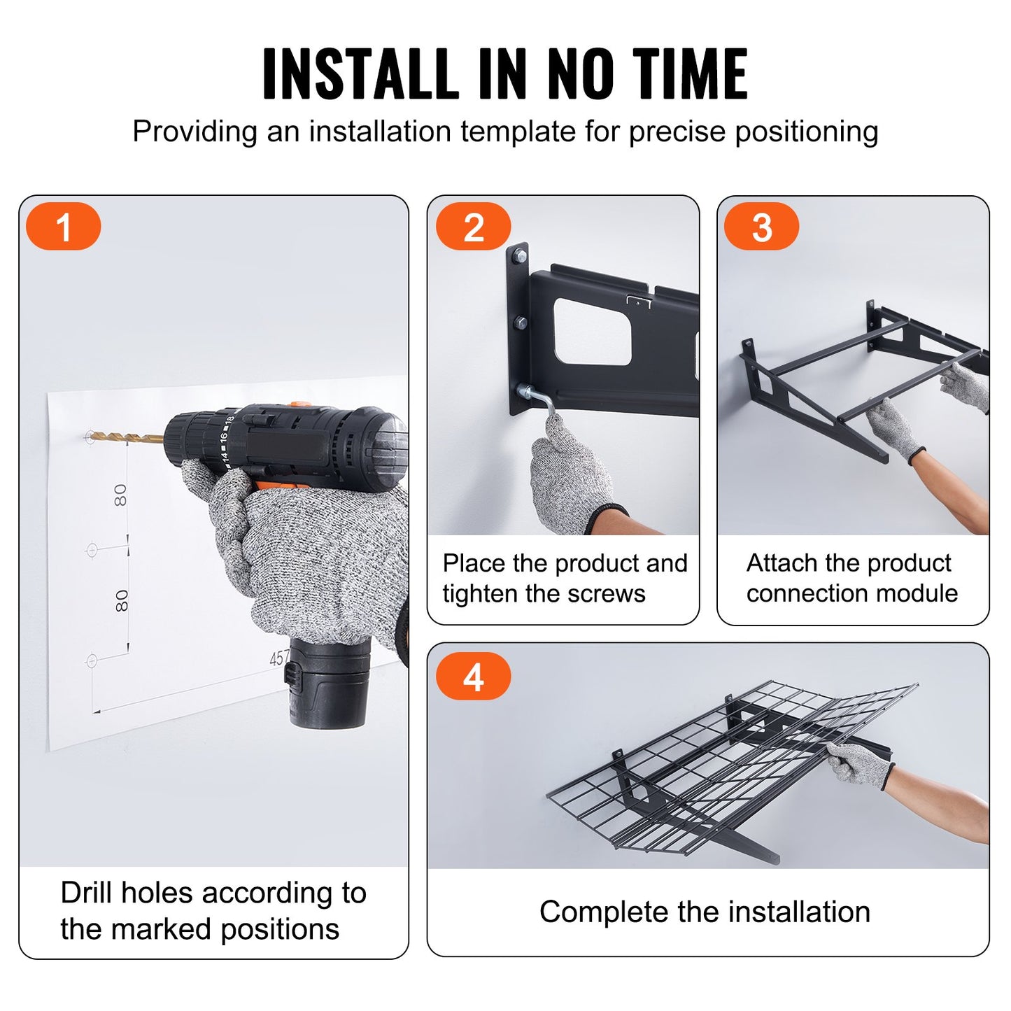 Garage Storage Shelves, 2-Pack, 6 x 2 ft. Heavy Duty Garage Shelves Wall Mounted, 1000 lbs Load Capacity (Total) Garage Storage Rack Floating Shelves, Suitable for Shop, Shed, Garage Storage