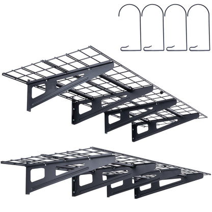 Garage Storage Shelves, 2-Pack, 6 x 2 ft. Heavy Duty Garage Shelves Wall Mounted, 1000 lbs Load Capacity (Total) Garage Storage Rack Floating Shelves, Suitable for Shop, Shed, Garage Storage