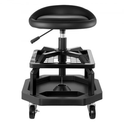 Rullande Verkstadspall Justerbar Höjd Garagestol 136 kg Last med Hjul