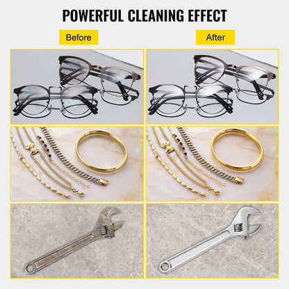 Ultrasonic Cleaner 1.3L Ultrasonic Cleaner Device with Heater Timer 60W