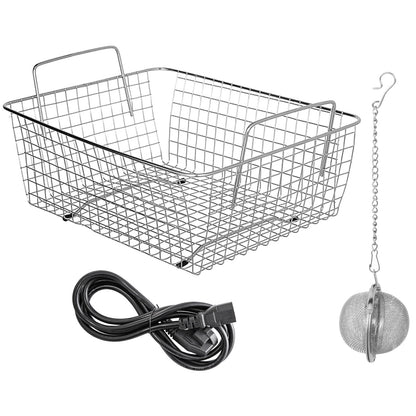 Ultraschallreiniger mit Knopf, 3 l, 40 kHz, Ultraschallreinigungsgerät, Knopfsteuerung, Schallreiniger, Ultraschallreinigungsgerät aus Edelstahl 304 mit Heizung und Timer zum Reinigen von Schmuck, Brillen und Uhren