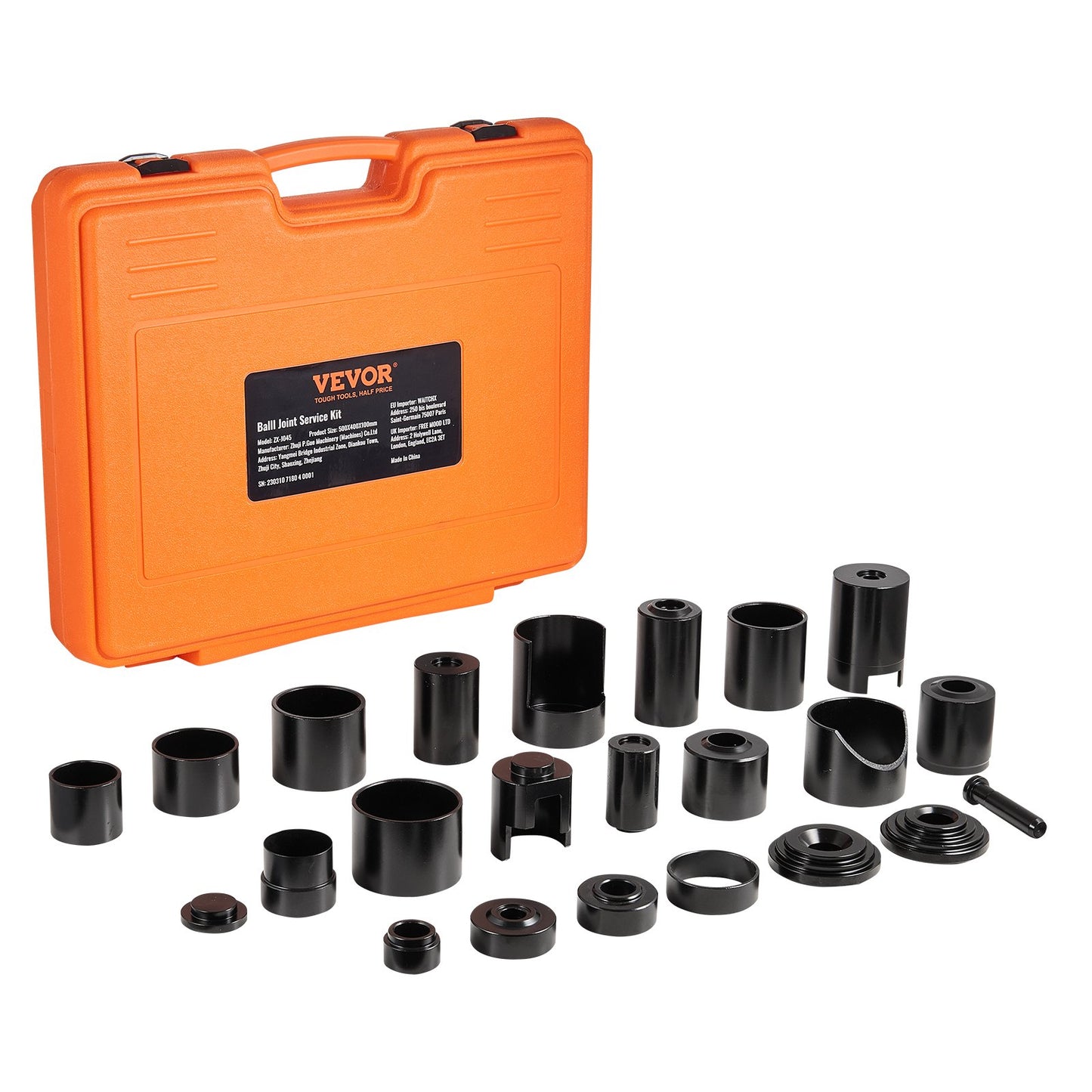 Ball Joint Press Kit, 25 Pcs Tool Set, C-press Ball Joint Remove and Install Tool, for Most 2WD and 4WD Cars, Heavy Duty Ball Joint Repair Kit for Car Repair