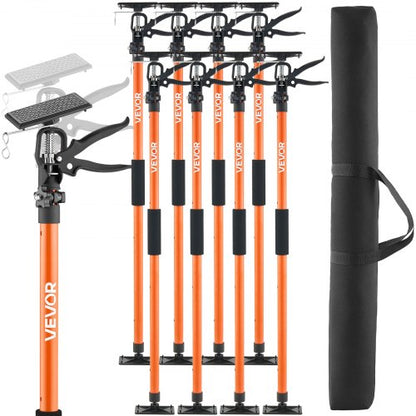 Cabinet Jack Support Pole, 8-Pack, 45.7-114.2 Inch Steel Telescopic Quick Support Rod, Adjustable 3rd Hand System up to 154 lbs Capacity for Installing Cabinets, Lifting Drywall, Cargo Bars
