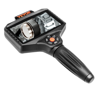 Inspektionskamera mit dreifachem Objektiv und Licht, Industrie-Endoskop mit 5-Zoll-IPS-Bildschirm, 8-facher Zoom, 1080P HD-Split-Screen, Endoskopkamera mit 10 LED-Leuchten für Autos, Sanitäranlagen (16,5 Fuß)