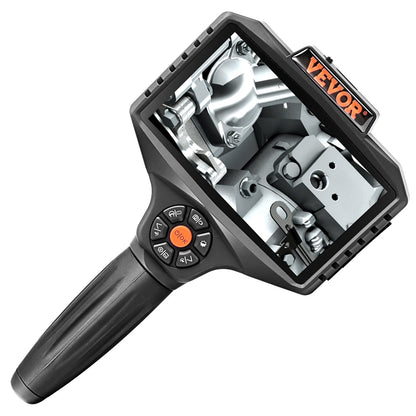 Inspektionskamera mit dreifachem Objektiv und Licht, Industrie-Endoskop mit 5-Zoll-IPS-Bildschirm, 8-facher Zoom, 1080P HD-Split-Screen, Endoskopkamera mit 10 LED-Leuchten für Autos, Sanitäranlagen (16,5 Fuß)