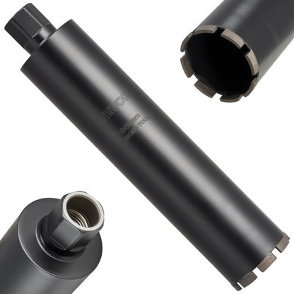 Core Drill Bit, 3-1/2 inch Diameter, 14 inch Drilling Depth, 1-1/4 in-7 Internal Thread, High-Precision Welding Technology, Wet Diamond Core Bit for Reinforced Concrete, Bricks, and Masonry