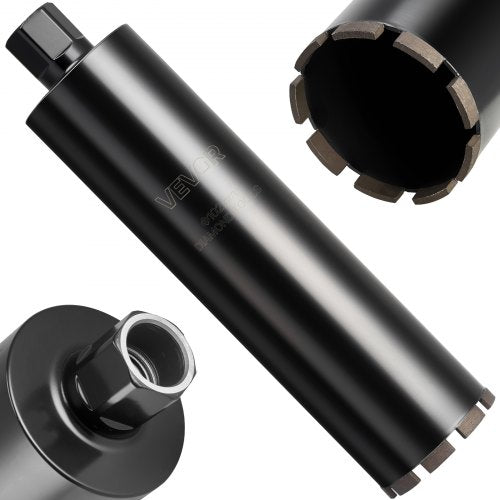 Core Drill Bit, 4 inch Diameter, 14 inch Drilling Depth, 1-1/4 in-7 Internal Thread, High-Precision Welding Technology, Wet Diamond Core Bit for Reinforced Concrete, Red Bricks, and Masonry
