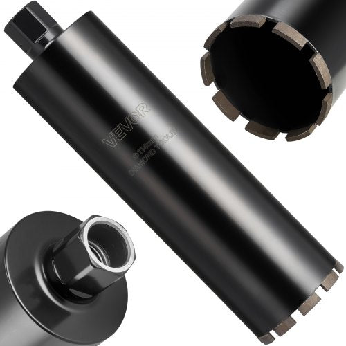 Core Drill Bit, 4-1/2 inch Diameter, 14 inch Drilling Depth, 1-1/4 in-7 Internal Thread, High-Precision Welding Technology, Wet Diamond Core Bit for Reinforced Concrete, Bricks, and Masonry