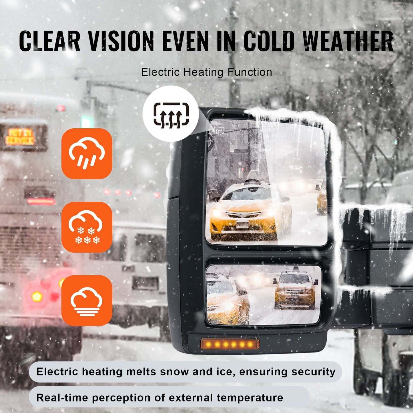 Elektrische beheizte Abschleppspiegel für 2004-2014 Ford F150 Blinker faltbar