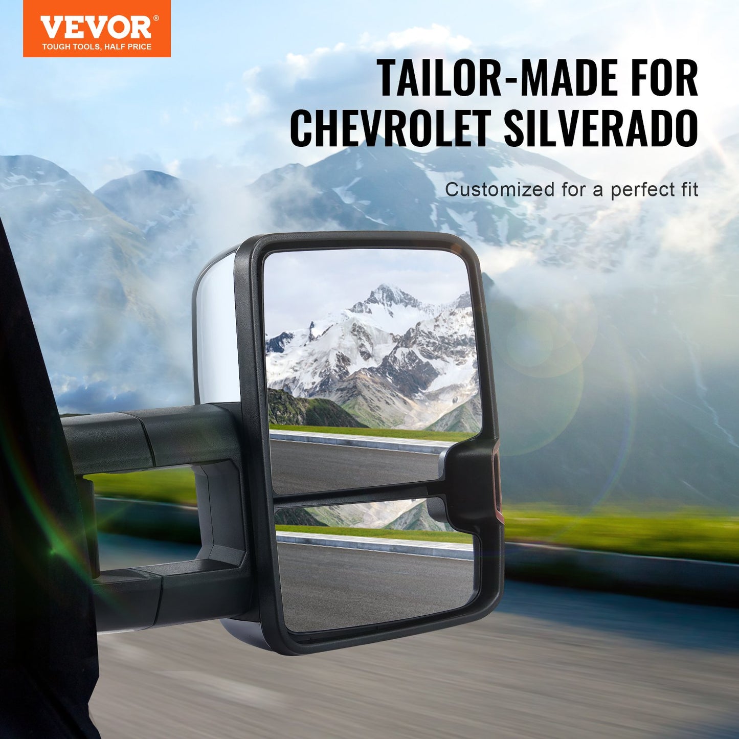 Elektrisch beheizte Anhängerspiegel für Chevrolet Silverado (2007-2014)/GMC/Cadillac