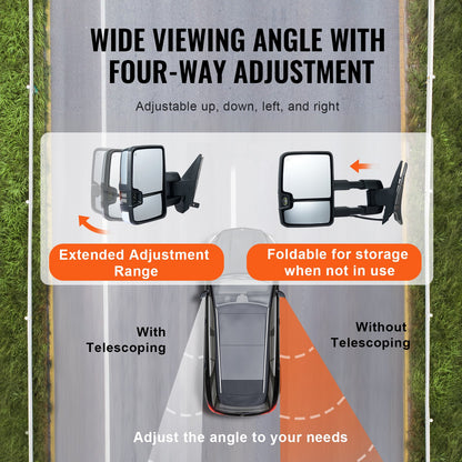 Elektrisch beheizte Anhängerspiegel für Chevrolet Silverado (2007-2014)/GMC/Cadillac